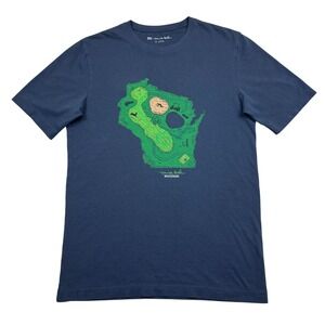 Travis Mathew Short Sleeve Wisconsin State Golf Graphic T-Shirt Mens Size S Blue
